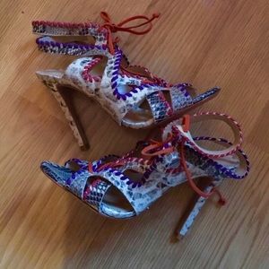 Sexy lace up Schutz sandals